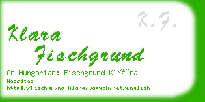 klara fischgrund business card